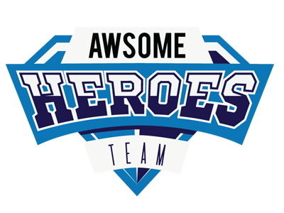 Awesome heroes team logo